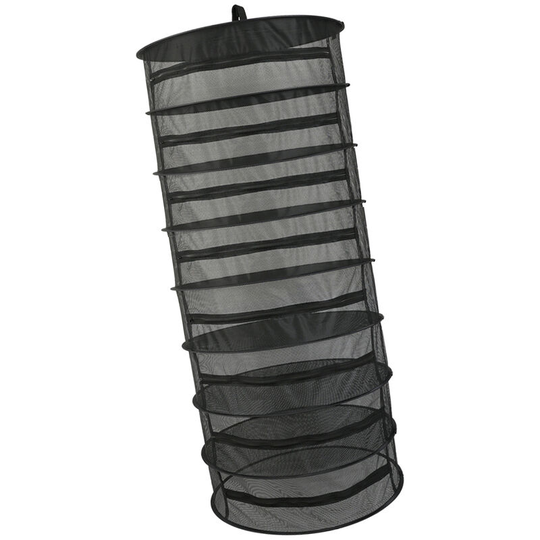 Asupermall - Hanging Basket 8 Layers with Zipper Folding Dry Rack Herb Drying Net Dryer Bag Mesh For Herbs Flowers Buds Plants,model:Black 8-layer