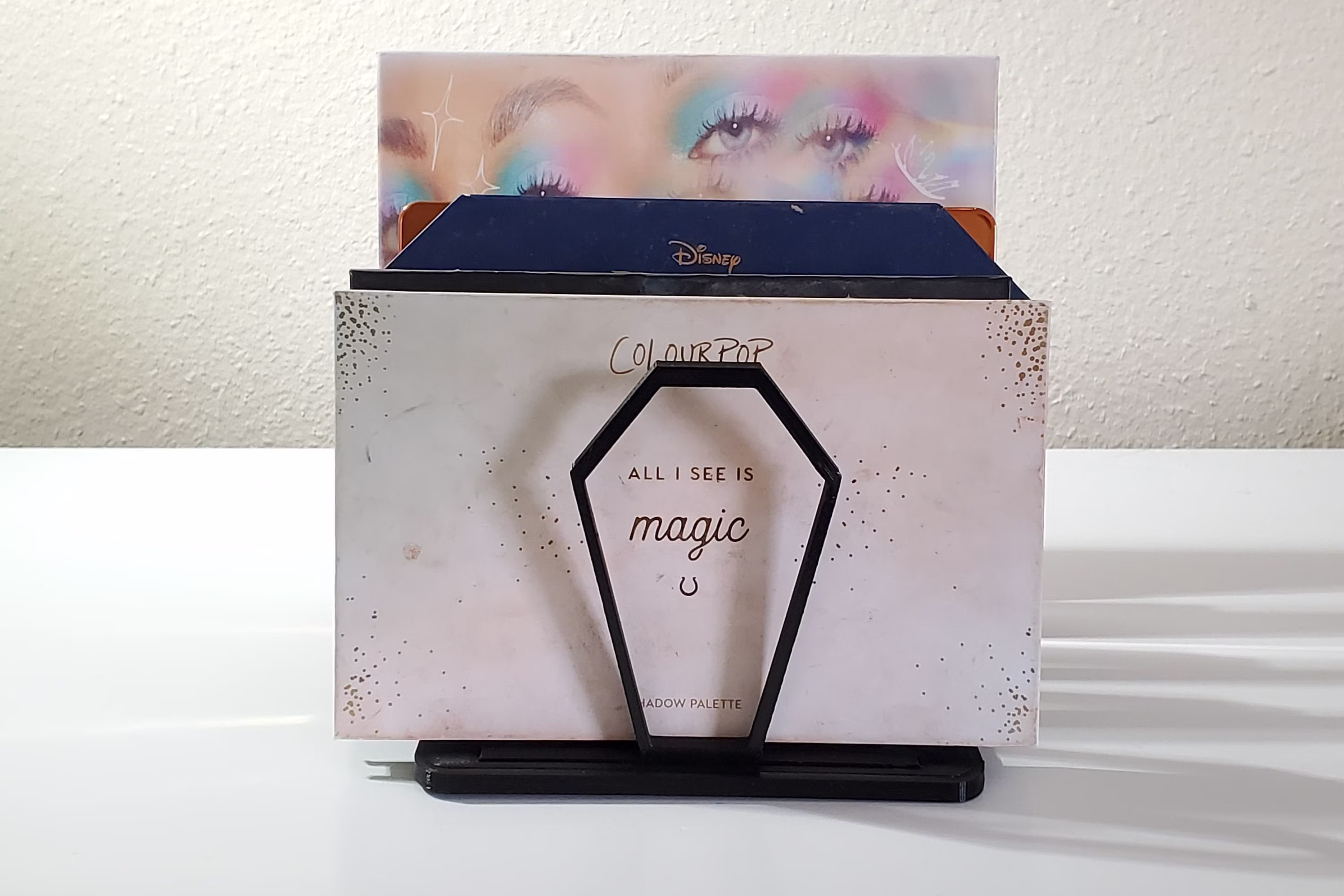 Gothic Coffin Makeup Organizer With Removable Dividers | Vanity Storage Eyeshadow Make Up Palettes