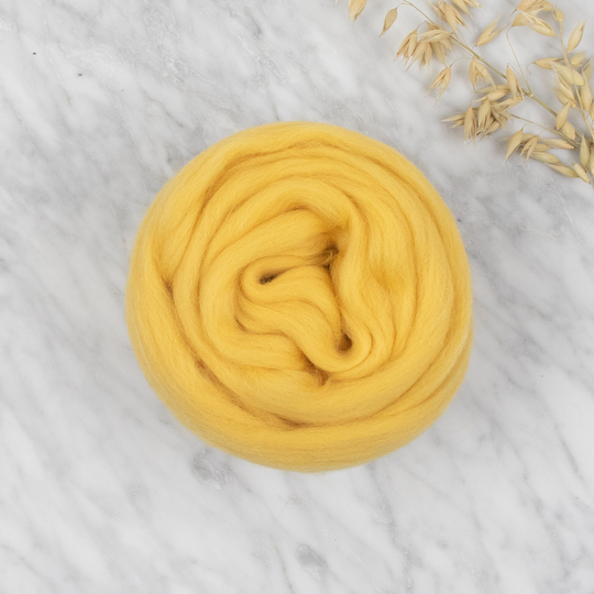 Organic Merino Wool Roving 602 Corn