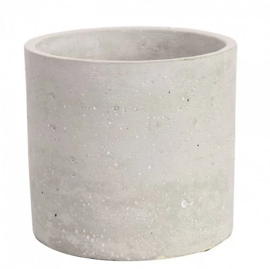 Round Cement Flower Pot | 17cm Indoor Planter Plant Concrete Industrial