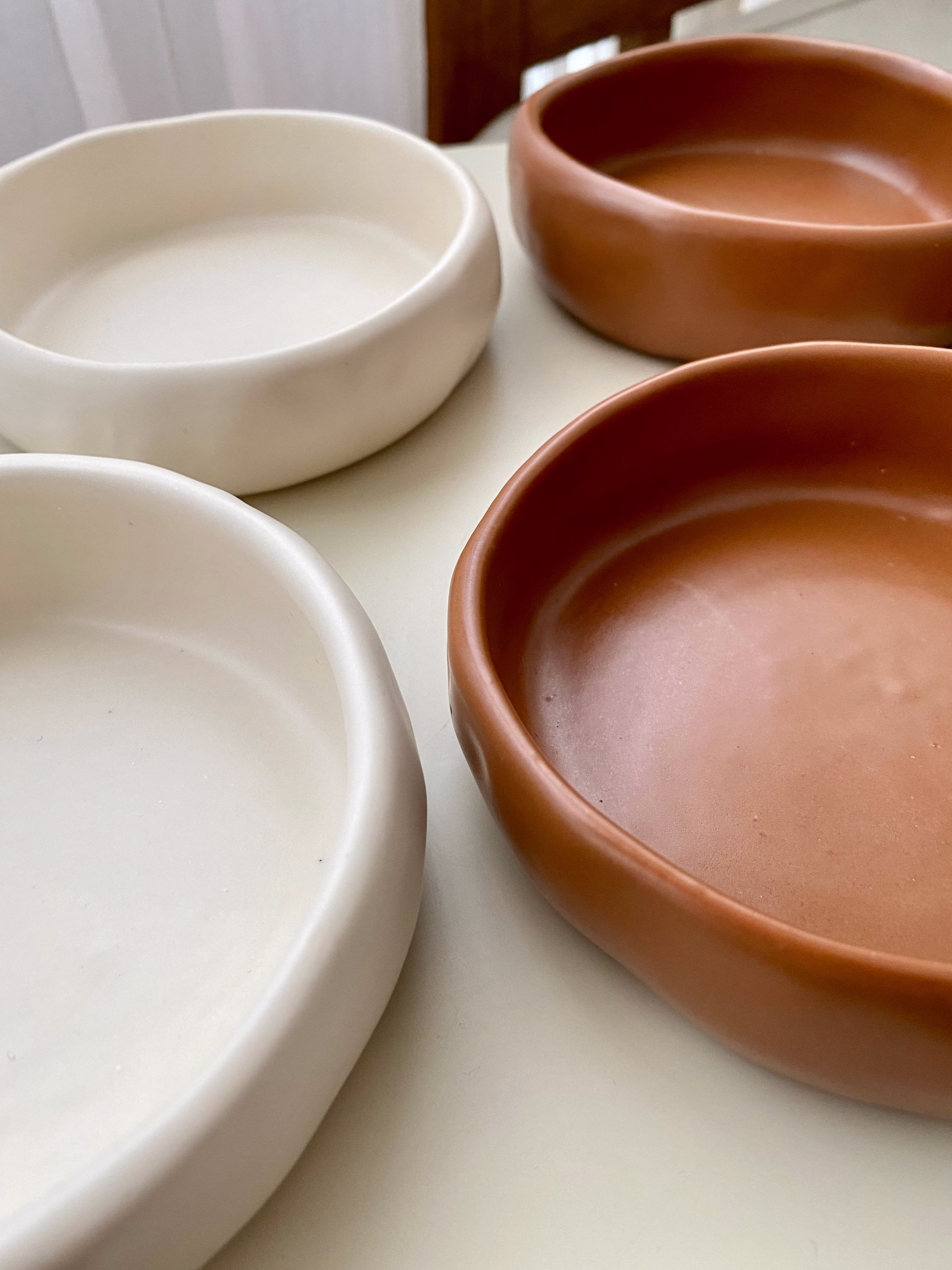 Chunky Trinket Dish, Organic Tray Organizer, Ceramic Plate, Jewelry Storage, Table Decor, Mini Bowl, Aesthetic Neutral