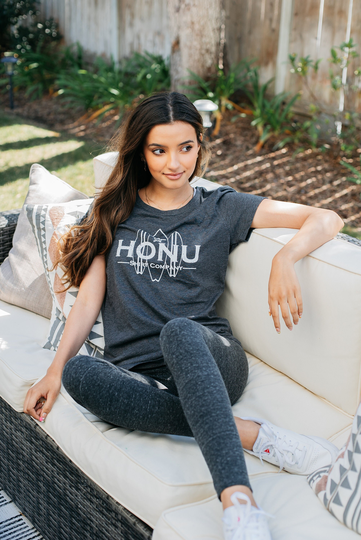 Eco Friendly T Shirt With Sea Turtle, Organic Cotton & Recycled Plastic Bottle Blend, Save The Turtles, Made in Usa, Loungewear