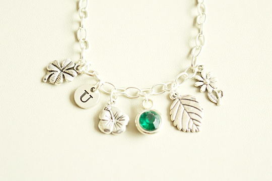 Flower Themed Gifts, Theme, Bracelet, Gift, Jewelry, Charm, Sunflower, Hibiscus Flower, Women Gifts, Girls