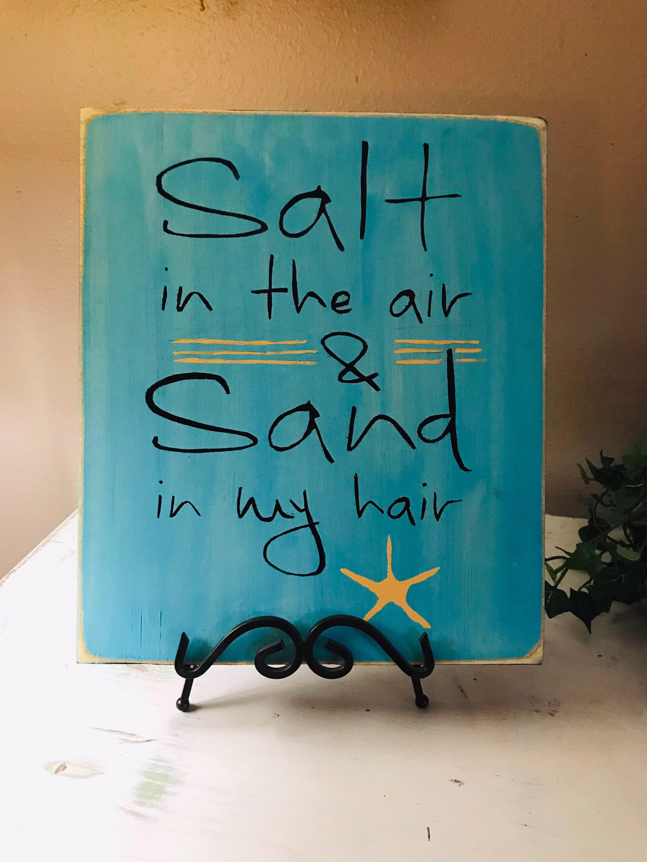 Salt in The Air Sand My Hair Beach Theme Sign/Home Decor/ Signs For Lovers
