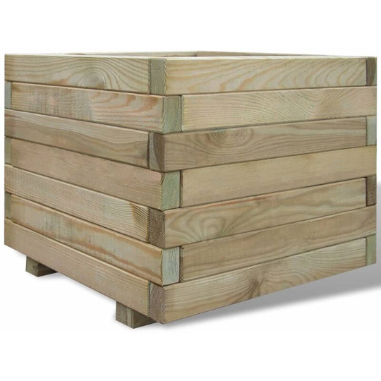 Devenirriche - Raised Bed 50x50x40 cm Wood Square - Green