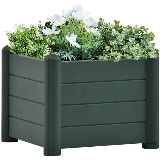 Garden Raised Bed pp Green 43x43x35 cm