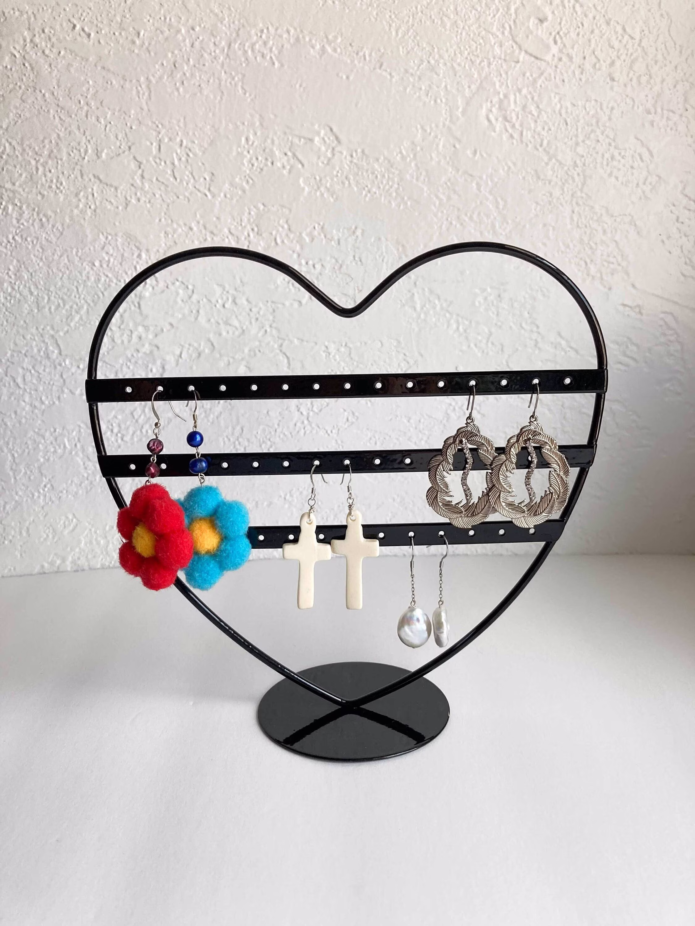 Heart Shape Jewelry Stand | Earring Holder Necklace Organizer Rack Tower Organizer| Stand