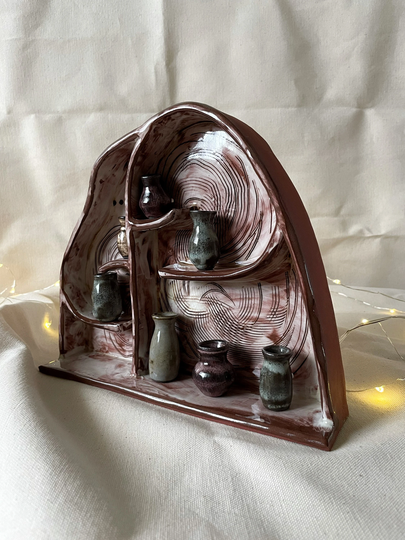 Tree Of Life Shelf, Ceramic Tabletop Small Decorative Art, Organizer, Whimsical Shelf