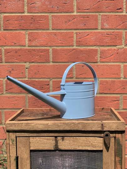 Metal Watering Can in Soft Blue