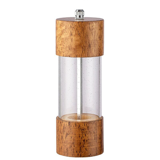 Fvbjd - Premium Acrylic Salt and Pepper Grinder Set, Manual Salt and Pepper Mills- Wooden Shakers 6 inch color box packaging