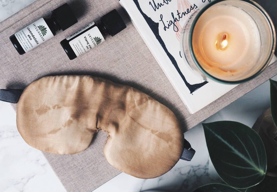 Hand Dyed Tea Sleep Eye Mask