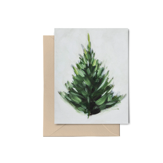 Evergreen Christmas Card | Greeting Blank Note Seasons Greetings