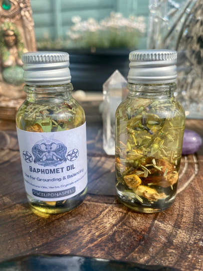 Baphomet Grounding & Balancing Oil | Spell Spells Witchcraft Wiccan Pagan Occult Goth Gothic Fragrance Essential