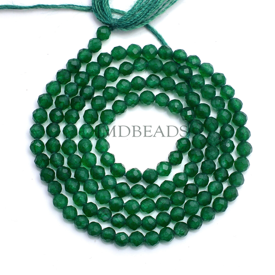 2mm Seed Stone Beads For Personalized Jewelry Making 2mm Miro Round Faceted Beads, Green Quartz Micro