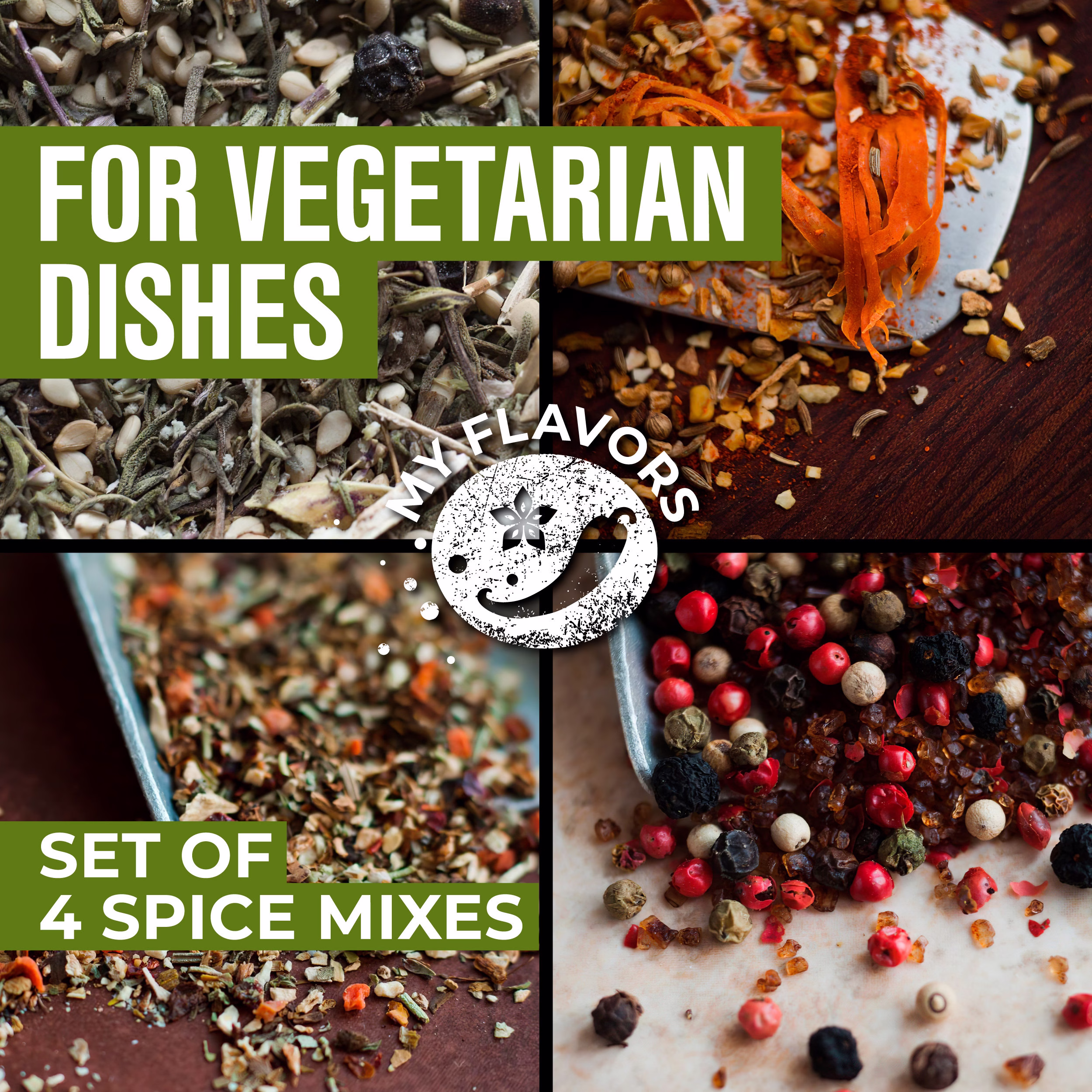 Vegetarian Gift Basket - Vegan Food Spices Set For Vegetarian Seasoning Vegetables Cooking Box
