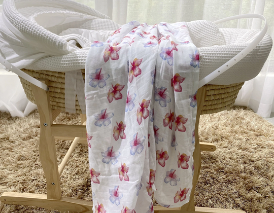 Hibiscus Organic Swaddle Blanket