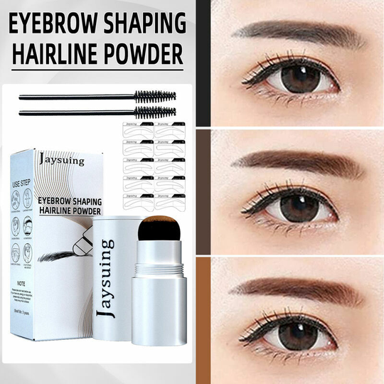 Kartokner - Eyebrow Powder Waterproof Eyebrow Powder Set Eyebrow Stencil 2 Eyebrow Pencil BrushesEyebrow Stamp Eyebrow Stamp10 Reusable Eyebrow
