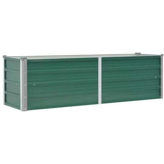 Garden Raised Bed Galvanised Steel 160x40x45 cm Green - Green