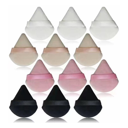 Sun Flowergb - 12 Pcs Powder Face Puff Soft Triangle Makeup Puff for Loose Powder Mineral Powder Body Powder Velvet Cosmetic Foundation Blender