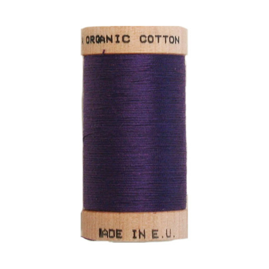 Scanfil Organic Thread 100 Metre Spool - Purple 4813 100% Cotton