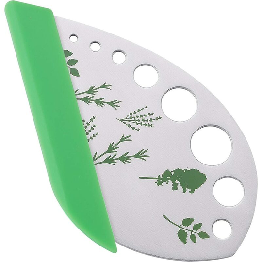 Devenirriche - Herb Stripper 9 Holes Herb Stripper Stainless Steel Herb Peeler Tool for Kale Vegetable Leaves Fruit Chard