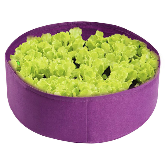 Round Planter Box Garden Grow Bags Planting Beds Grow Pots Breathable Planter Bags - Purple&S