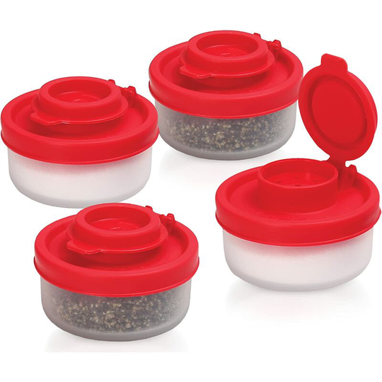 Bpa Free Clear Plastic Salt and Pepper Shakers, Travel Kit, For Salt, Pepper, Spices, Ideal for Camping, Hiking, Outdoor Cooking, Bivouac, Bushcraft