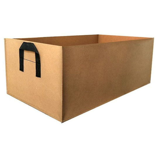Plant Grow Bags Vegetable Flower Pot Planter Raised Garden Planting Bed Container Home Decor (60 x 30 x 20cm) Brown