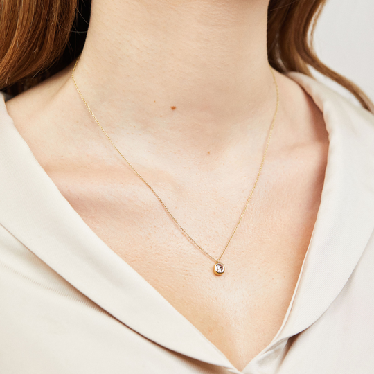 18ct Gold Cushion Salt And Pepper Diamond Necklace, Gold