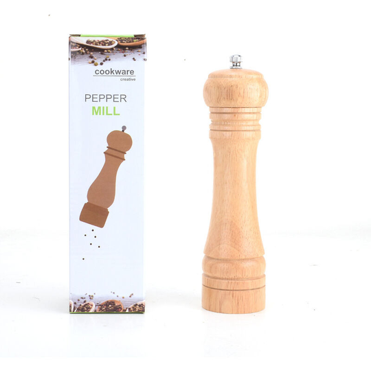 Devenirriche - Pepper Mill Wood 2PCS Manual Salt Pepper Mill Wooden 8 Inch Adjustable Wooden Salt and Pepper Mill Wood Salt and Pepper Mill with
