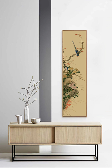 Four Seasons Flowers & Birds Meticulous Painting Silk Print, Giclee Qing Dynasty/Chen Mei/Silk Hanging Scroll Vintage Chinese Gift
