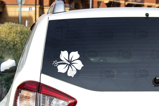 Hibiscus Decal | Flower Floral Tumbler Sticker Laptop Vinyl Car Water Bottle