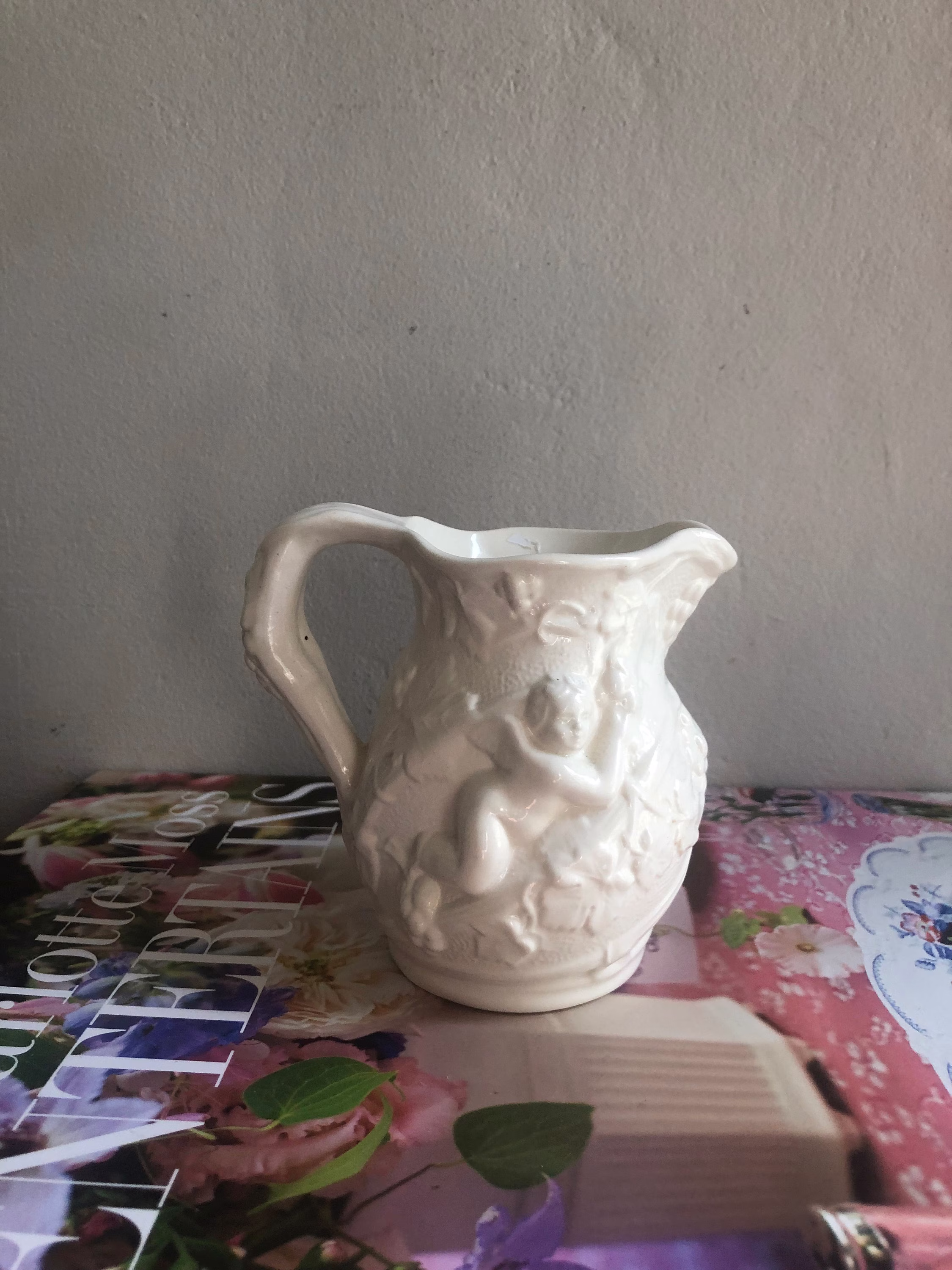 Minton Staffordshire Salt Glazed Ceramic Creamer - Traditional, British, Vintage, Antique