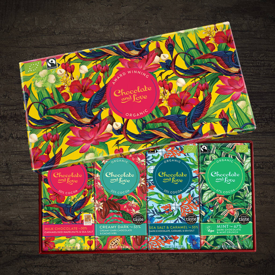 Milk Hazelnut Organic Fairtrade Chocolate Gift Box