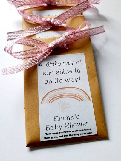 Baby Shower Favor, Wild Seeds For Baby Shower, Gift, Thank You, Rainbow Seed Packs, Flower Packs