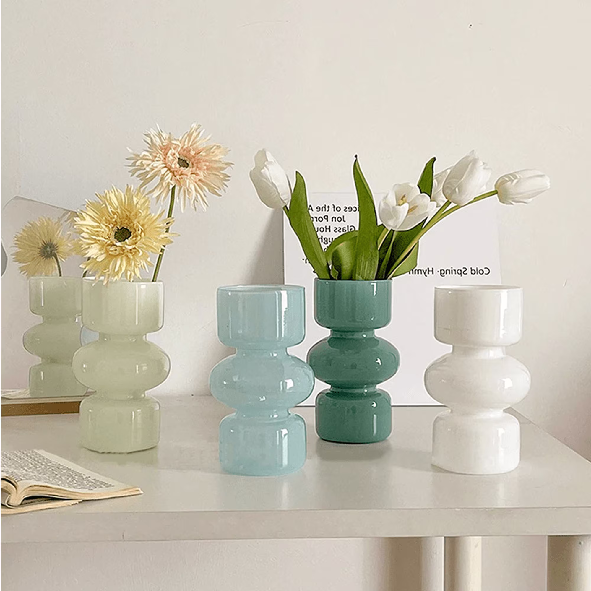 Nordiac Flower Vase - Minimal Round Simple Colour Plant Vases Home Decoration Décor Kawaii Desk Gift