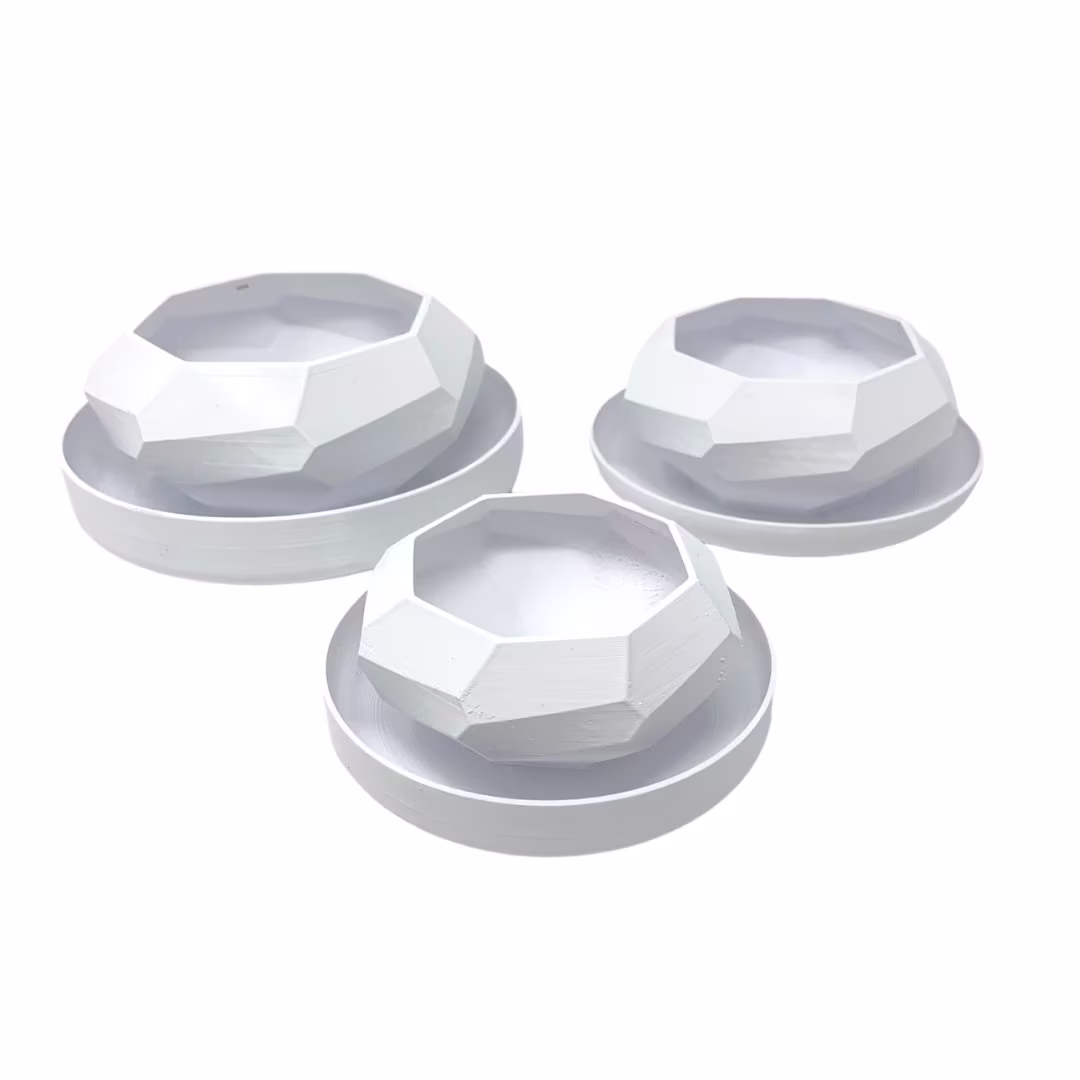 Set Of 3 Self-Watering Planters With Spiral Block Design - Indoor/Outdoor Planter Pot For Succulents, Flowers, Or Herbs S/M/L