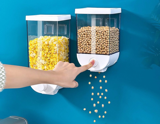 Wall Mounted Food Storage Kitchen Labels Shelves Candy Dispenser Box