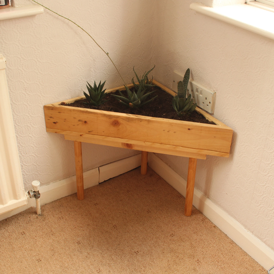 Triangular Indoor Planter On A Stand