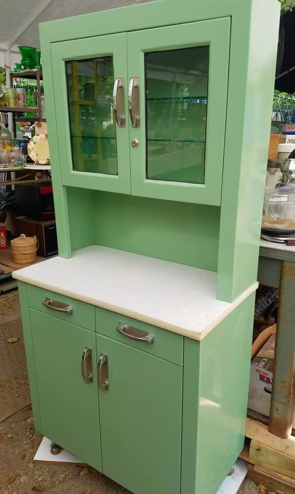 Vintage Atlas Hospital Equipment Avocado Green Metal Storage Industrial Steel Cabinet Apothecary Usa