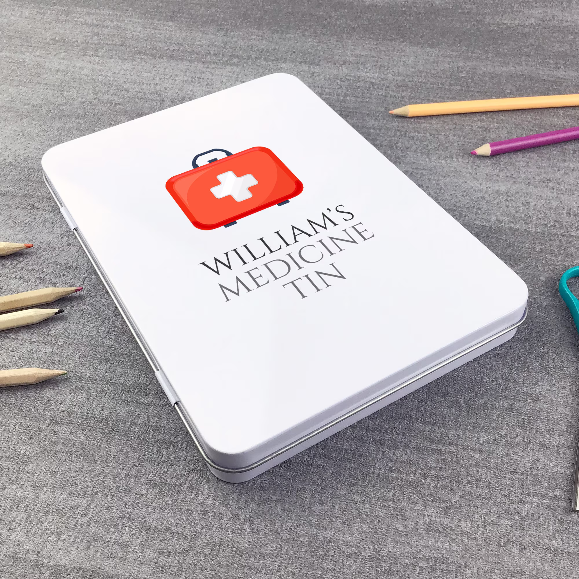 Personalised Medical Medicine Tin Box Gift Idea, First Aid Travel Lptn6