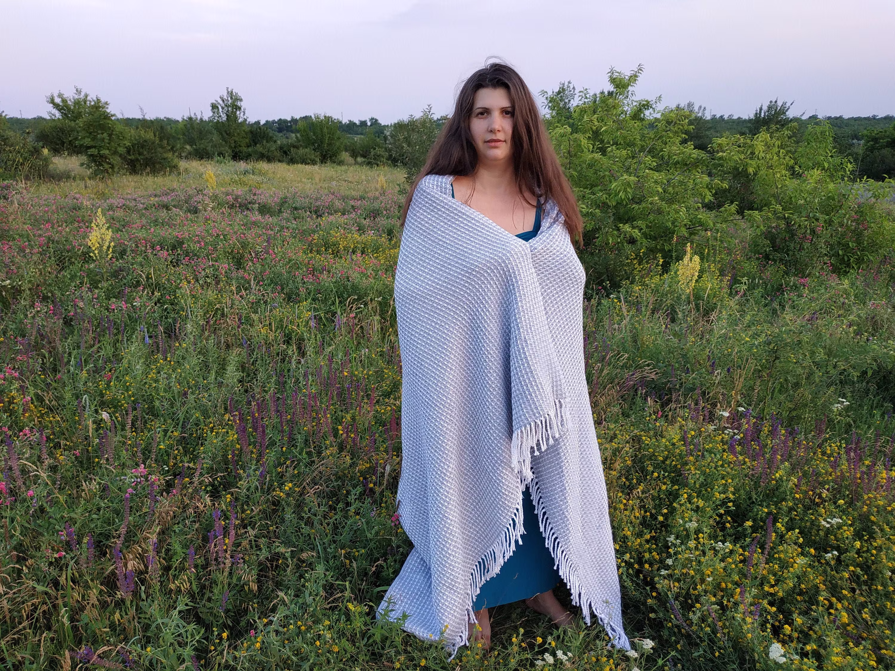 Organic Cotton Blanket Personalized, Throw Blanket, Double-Sided Beach Soft Cozy Cotton Bag For Storing Blanket As A Gift