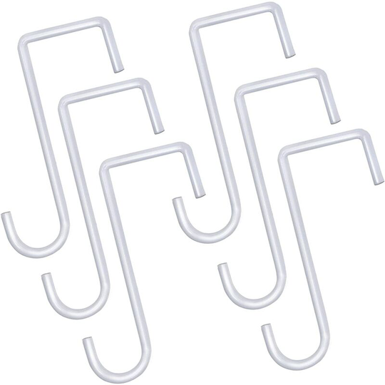 Readcly - 6 Pack 2' x 6' Vinyl Fence Hooks Garden Hooks White powder coated steel hooks can be easily used for indoor and outdoor hanging lights,