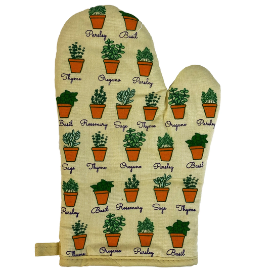 Potted Plants, Plant Mom, Herbs, Fresh Food Oven Mitt, Housewarming Gift, Christmas Hostess Funny Mitts