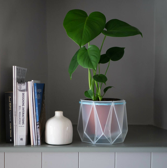 Origami Self Watering Eco Plant Pot: 18cm - Blue Cord