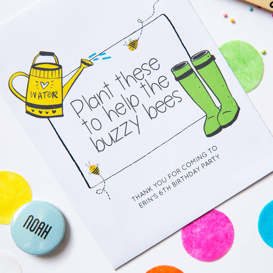 10 'Plant These' Personalised Seed Packet Party Favours