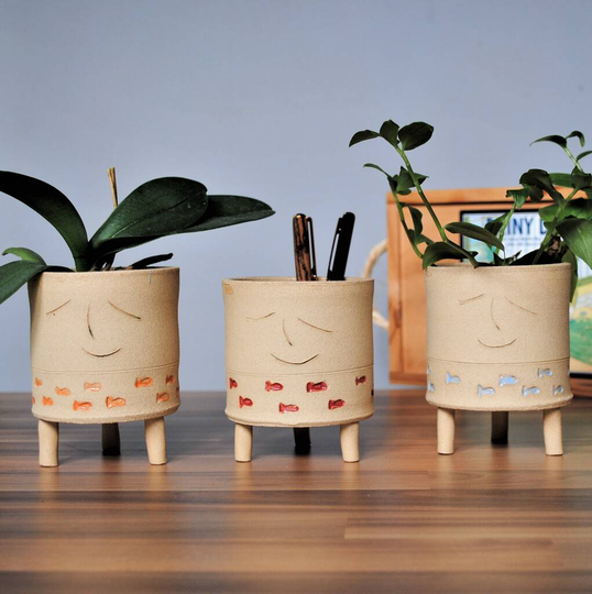 Personalised Plant Pot With Fish Design