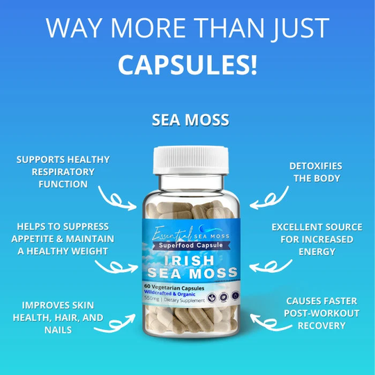 Sea Moss Capsules | 60 Count 100% Organic Vegan Wildcrafted