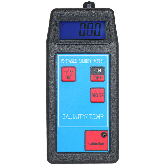 2-in-1 salinity thermometer, salinity detector, salt water hydrometer, black Salinity-8425, shipped without battery