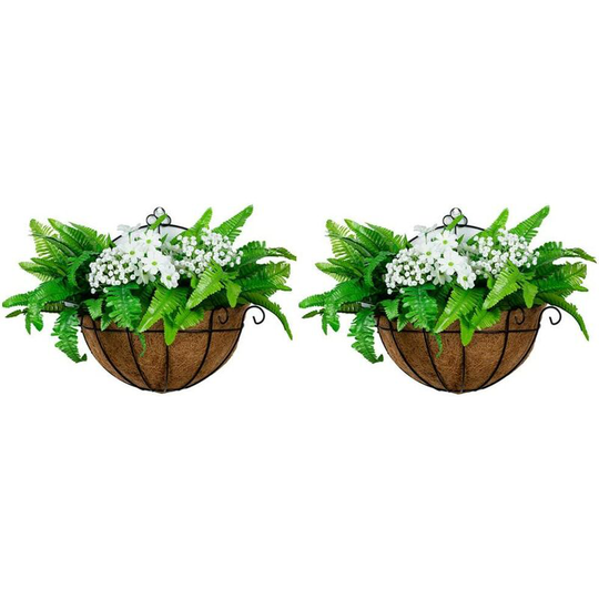 Bearsu - Pieces Hanging Basket Planter Basket Hanging Baskets for Plants, Outdoor Hanging Planters, Hanging Basket for Garden Decorations Wall Flower